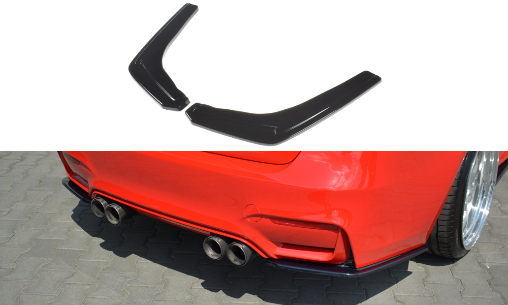 Maxton Heck Ansatz Flaps Diffusor für BMW M3 F80 schwarz Hochglanz