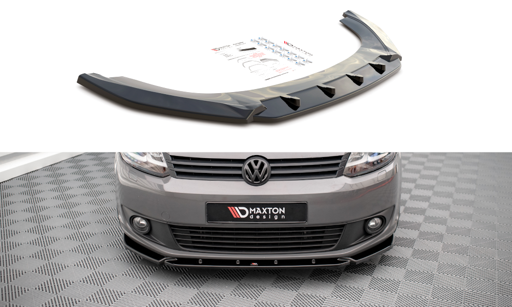Maxton Front Ansatz für VW Caddy Mk3 Facelift schwarz Hochglanz