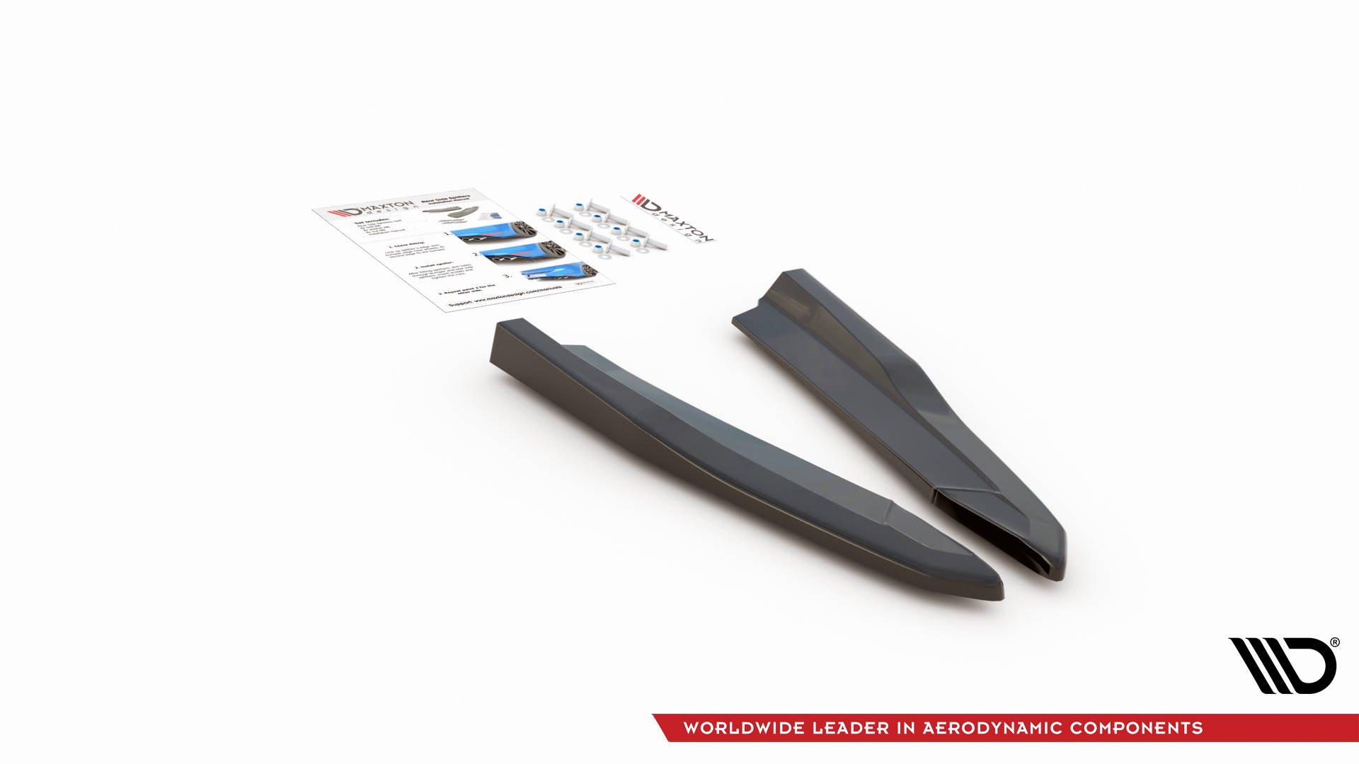 Maxton Heck Ansatz Flaps Diffusor V.2 für Skoda Octavia RS Mk4 schwarz Hochglanz