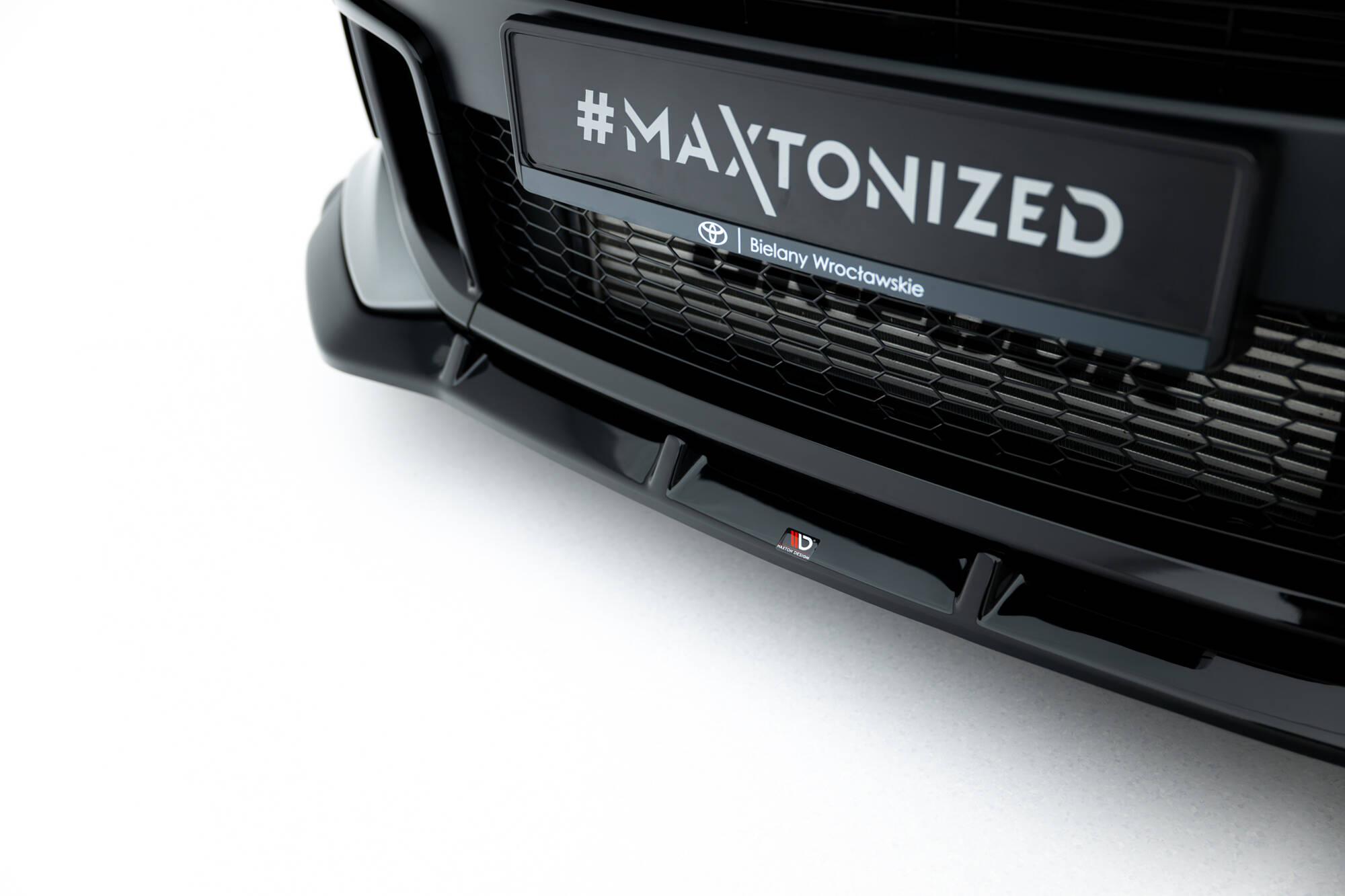 Maxton Front Ansatz für Toyota GR Yaris Mk4 Facelift schwarz Hochglanz