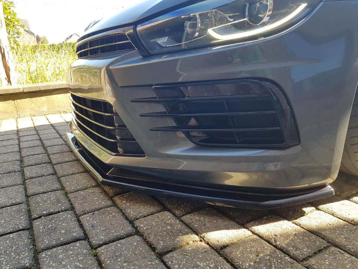 Maxton Front Ansatz V.1 für VOLKSWAGEN SCIROCCO MK.3 R FACELIFT schwarz Hochglanz