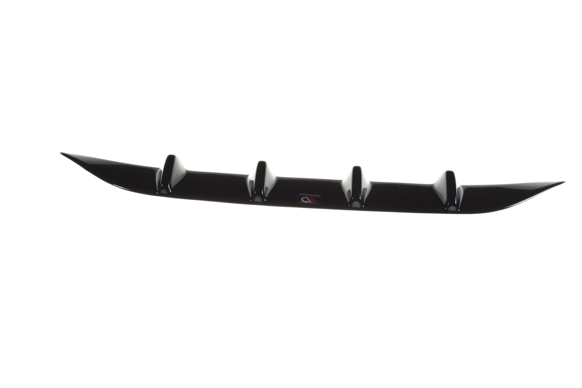 Maxton Diffusor Heck Ansatz für MERCEDES- BENZ C-KLASSE W205 COUPE AMG-LINE schwarz Hochglanz