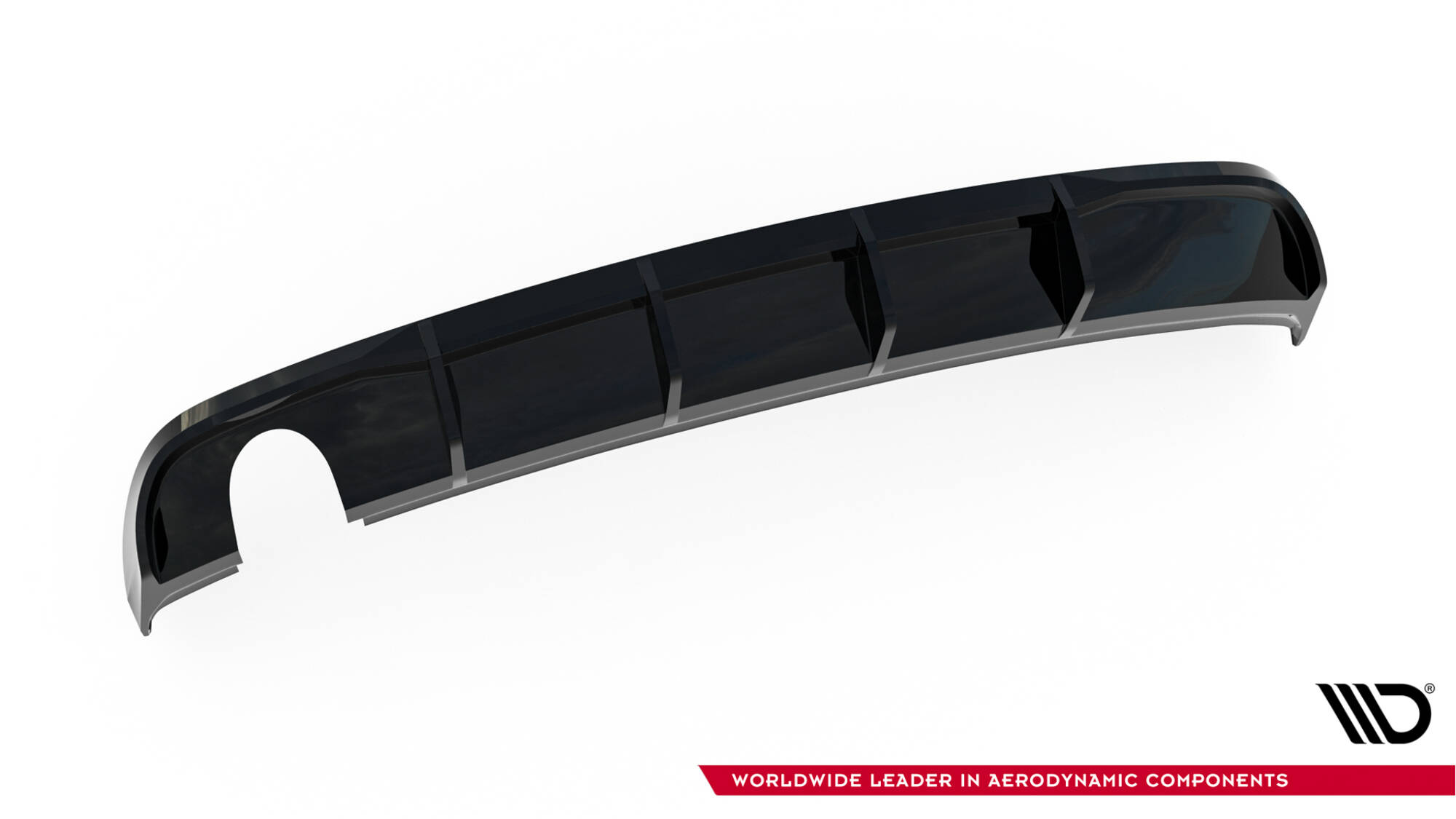 Maxton Diffusor Heck Ansatz passend für A3 Limousine 8V Facelift (Ausführung mit einseitigem Doppelauspuffendrohr)