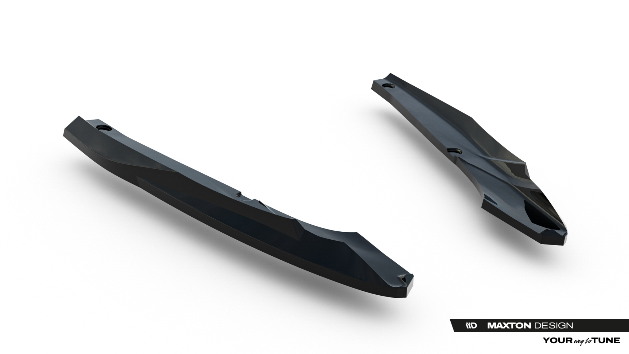 Maxton Heck Ansatz Flaps Diffusor V.5 für Cupra Leon ST Mk1 Facelift schwarz Hochglanz