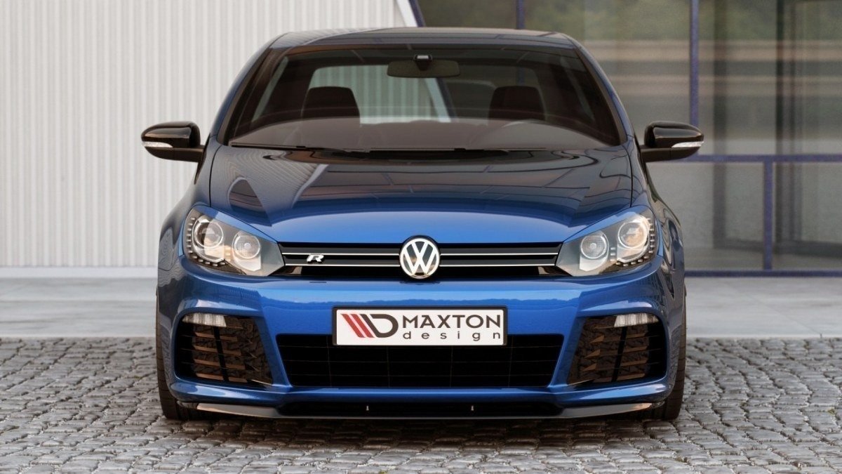 Maxton Front Ansatz für VW GOLF 6 schwarz Hochglanz