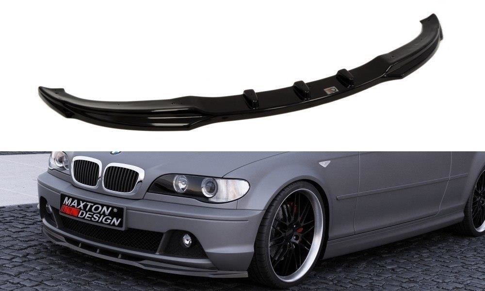 Maxton Front Ansatz für BMW 3er E46 COUPE Facelift schwarz Hochglanz