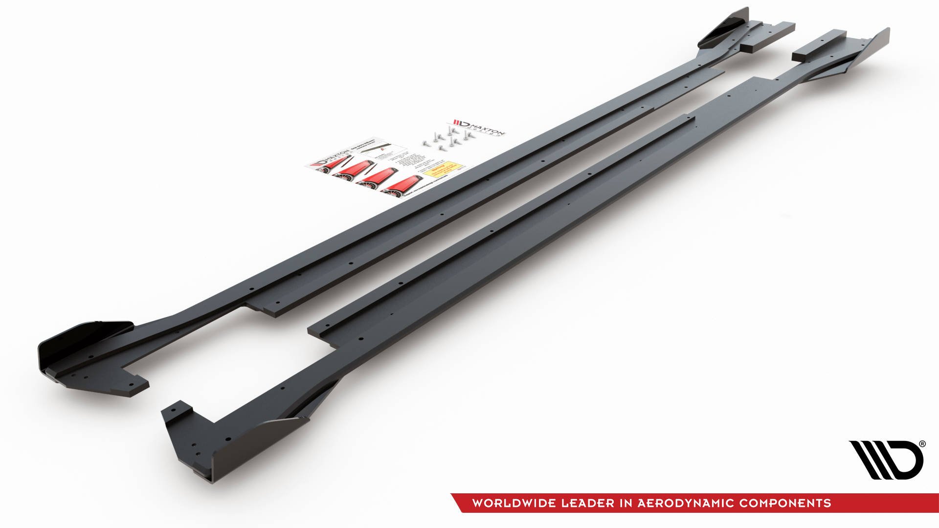 Maxton Street Pro Seitenschweller Ansatz + Flaps für VW Arteon R-Line schwarz Hochglanz