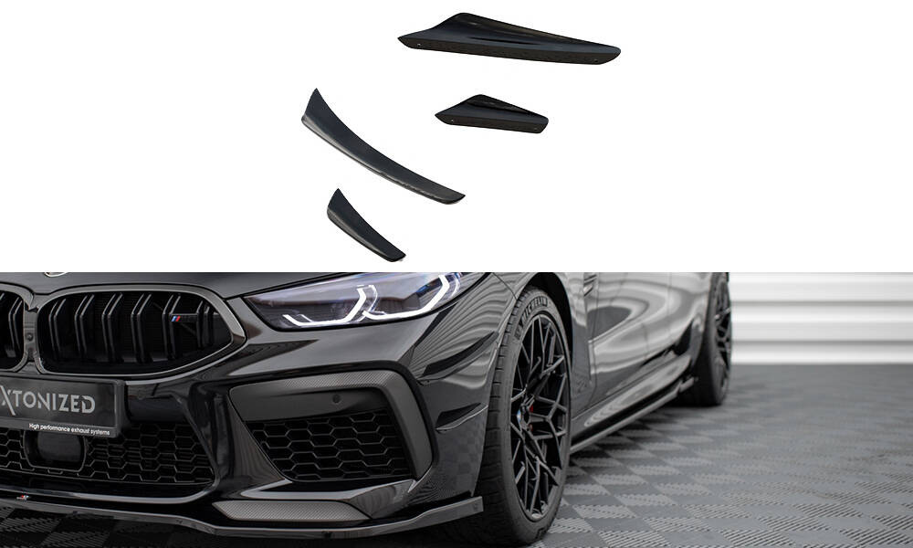 Maxton Stoßstangen Flaps Wings vorne Canards für BMW M8  Gran Coupe F93 / Coupe F92