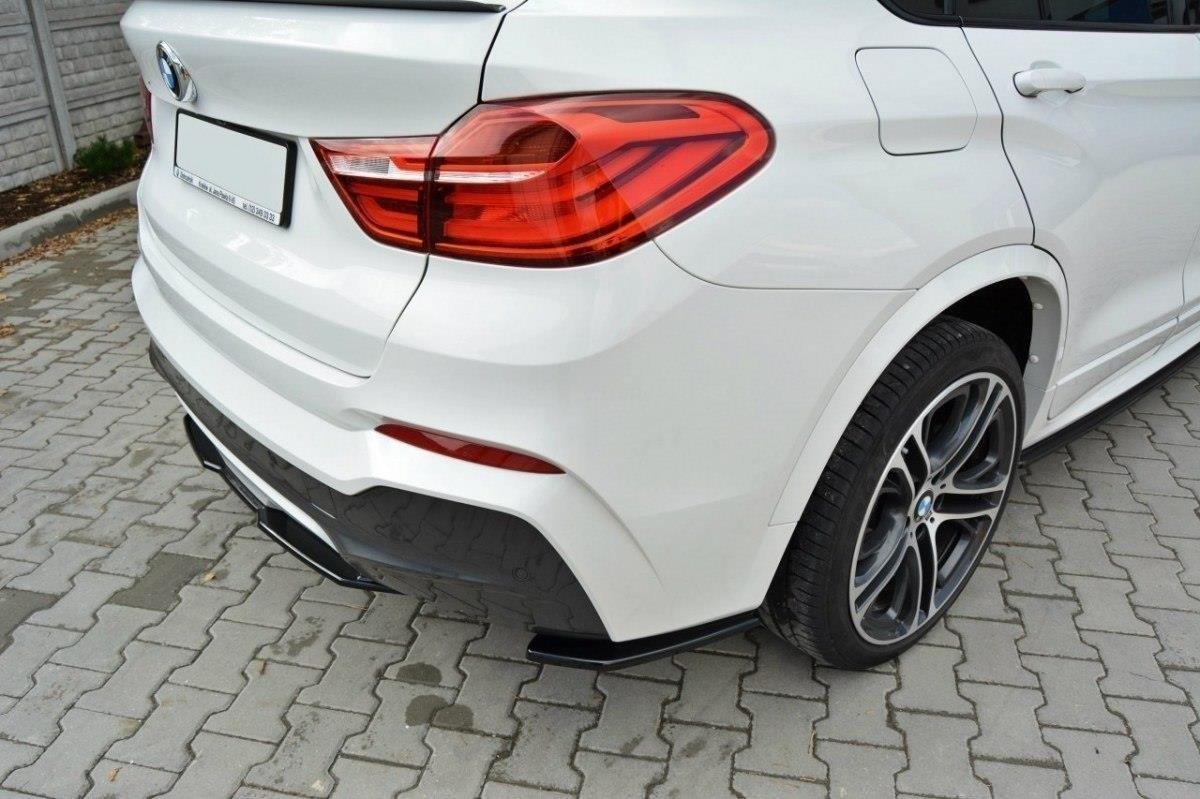 Maxton Heck Ansatz Flaps Diffusor für BMW X4 M Paket Carbon Look