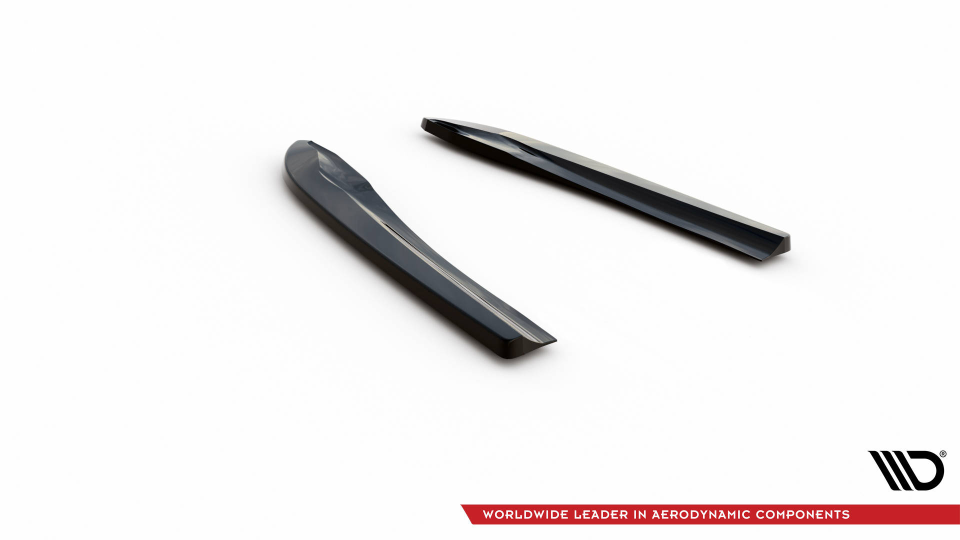 Maxton Heck Ansatz Flaps Diffusor für Mercedes-Benz C Coupe / Limousine / Kombi  AMG-Line C204 / W204 Facelift / S204 Facelift schwarz Hochglanz