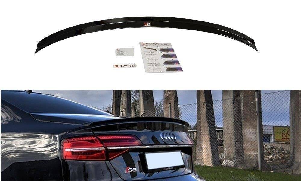 Maxton Spoiler CAP für Audi S8 D4 FL schwarz Hochglanz