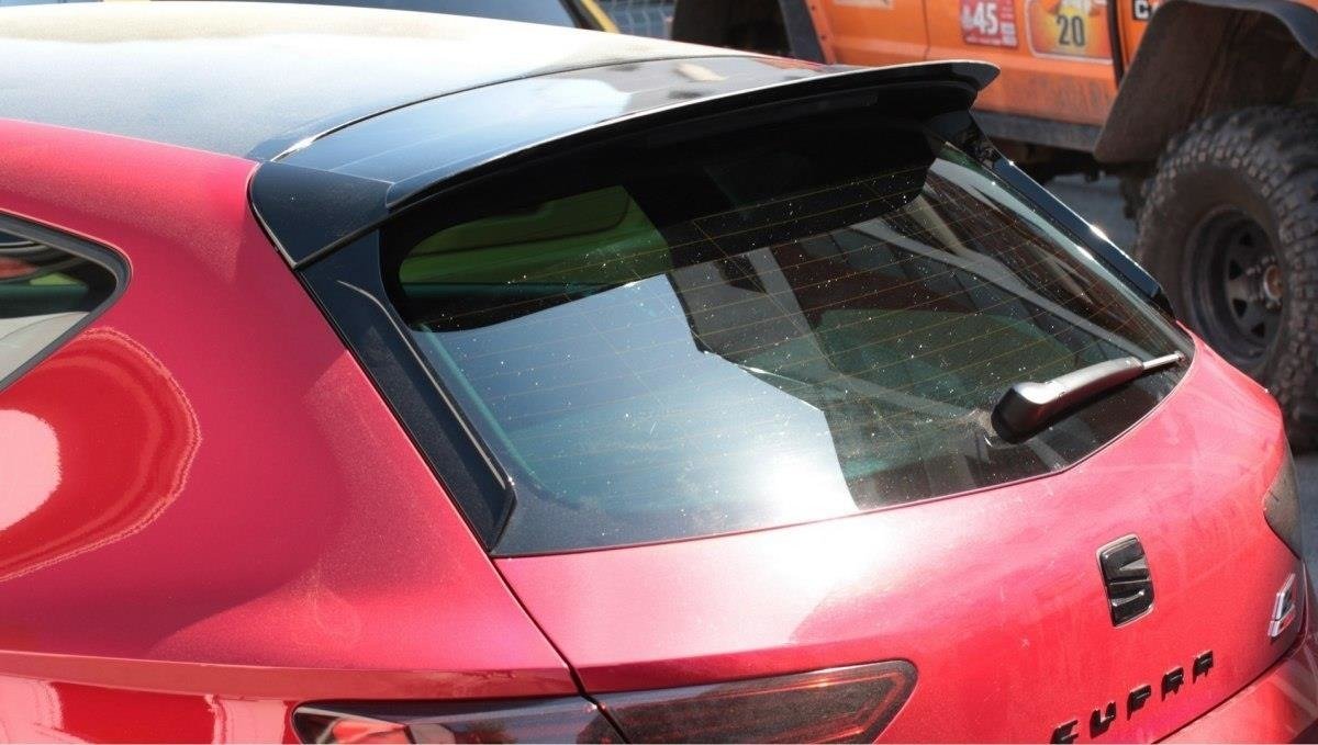 Maxton Spoiler CAP V.1 für Seat Leon Cupra Hatchback Mk3  schwarz Hochglanz