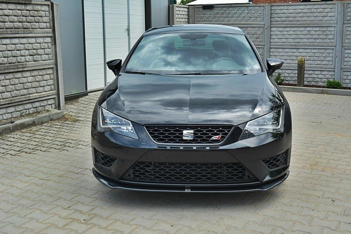 Maxton Front Ansatz für SEAT LEON III CUPRA / FR schwarz Hochglanz