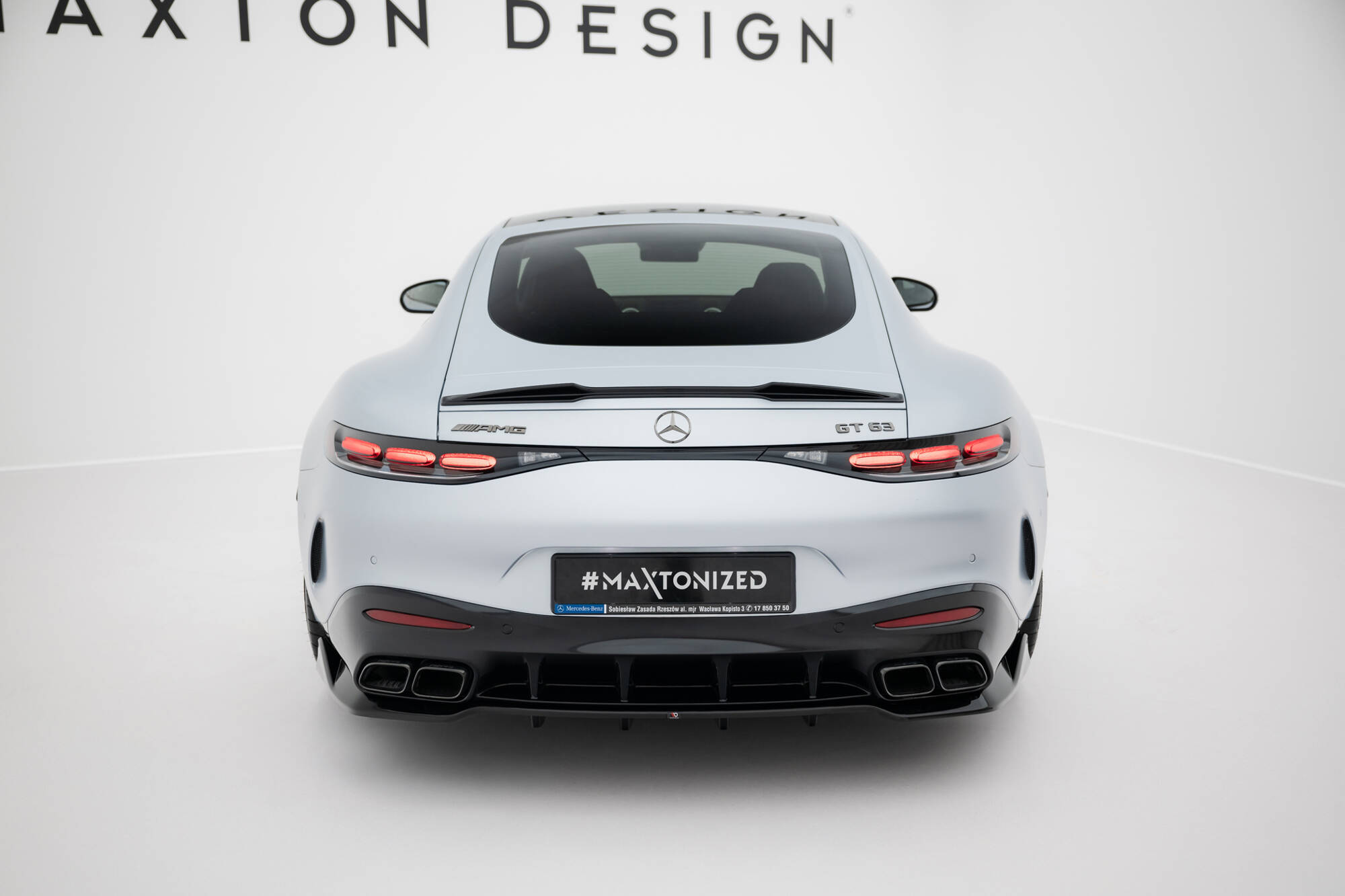 Maxton Spoiler CAP 3D für Mercedes-AMG GT 63 / 55 / 63 S E Performance C192 schwarz Hochglanz