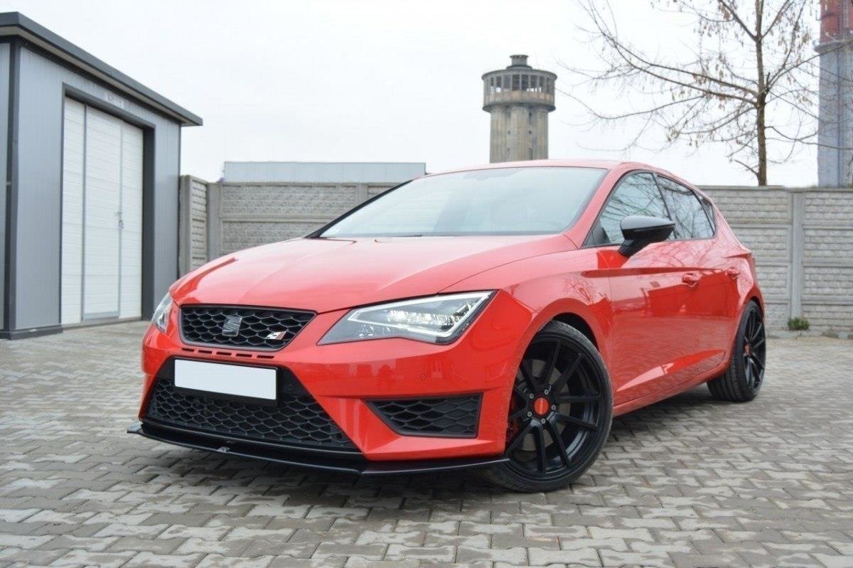 Maxton Front Ansatz für SEAT LEON III CUPRA / FR schwarz Hochglanz