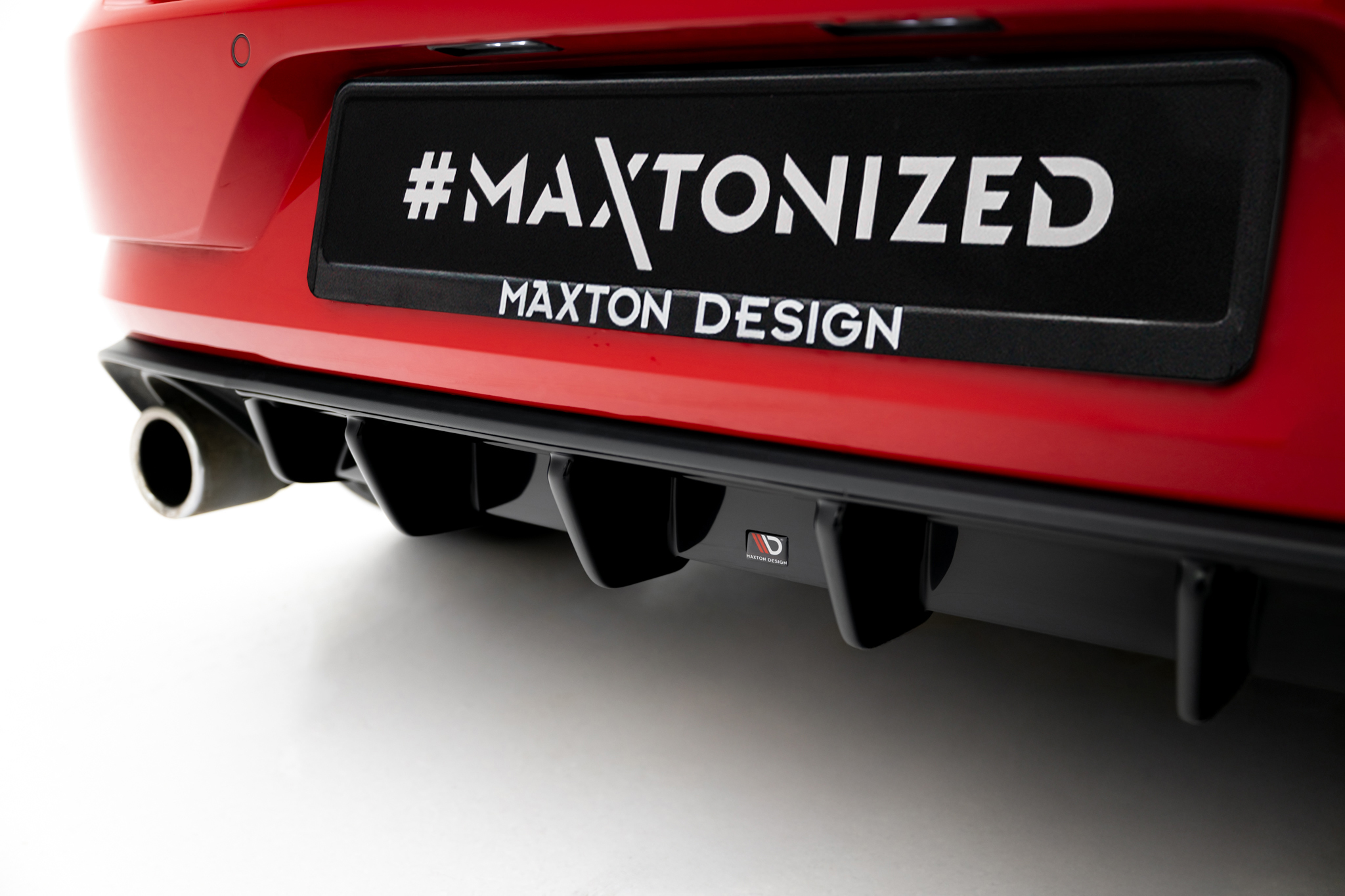 Maxton Diffusor Heck Ansatz für VW GOLF 7 GTI FACELIFT schwarz Hochglanz