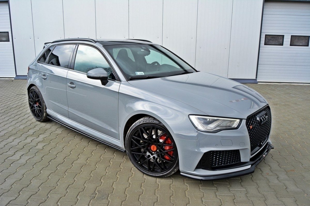 Maxton Front Ansatz V.2 für Audi RS3 8V Sportback schwarz Hochglanz