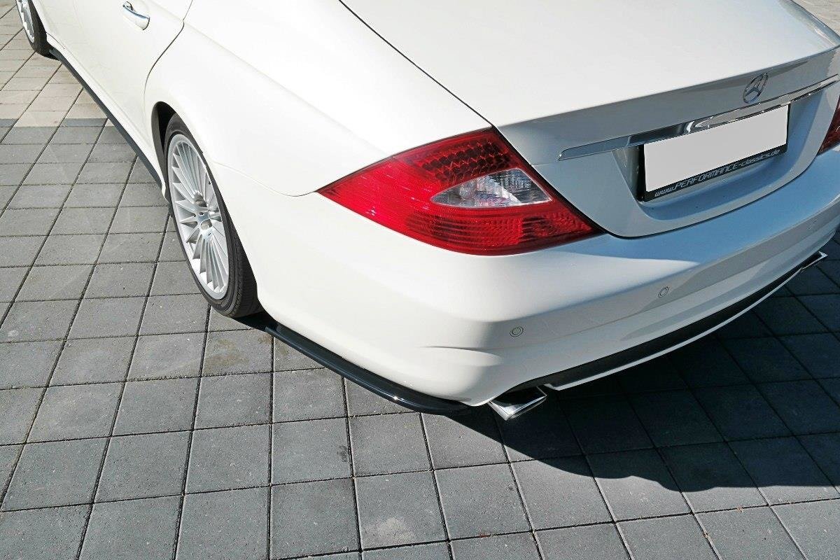 Maxton Heck Ansatz Flaps Diffusor für Mercedes CLS C219 55AMG schwarz Hochglanz