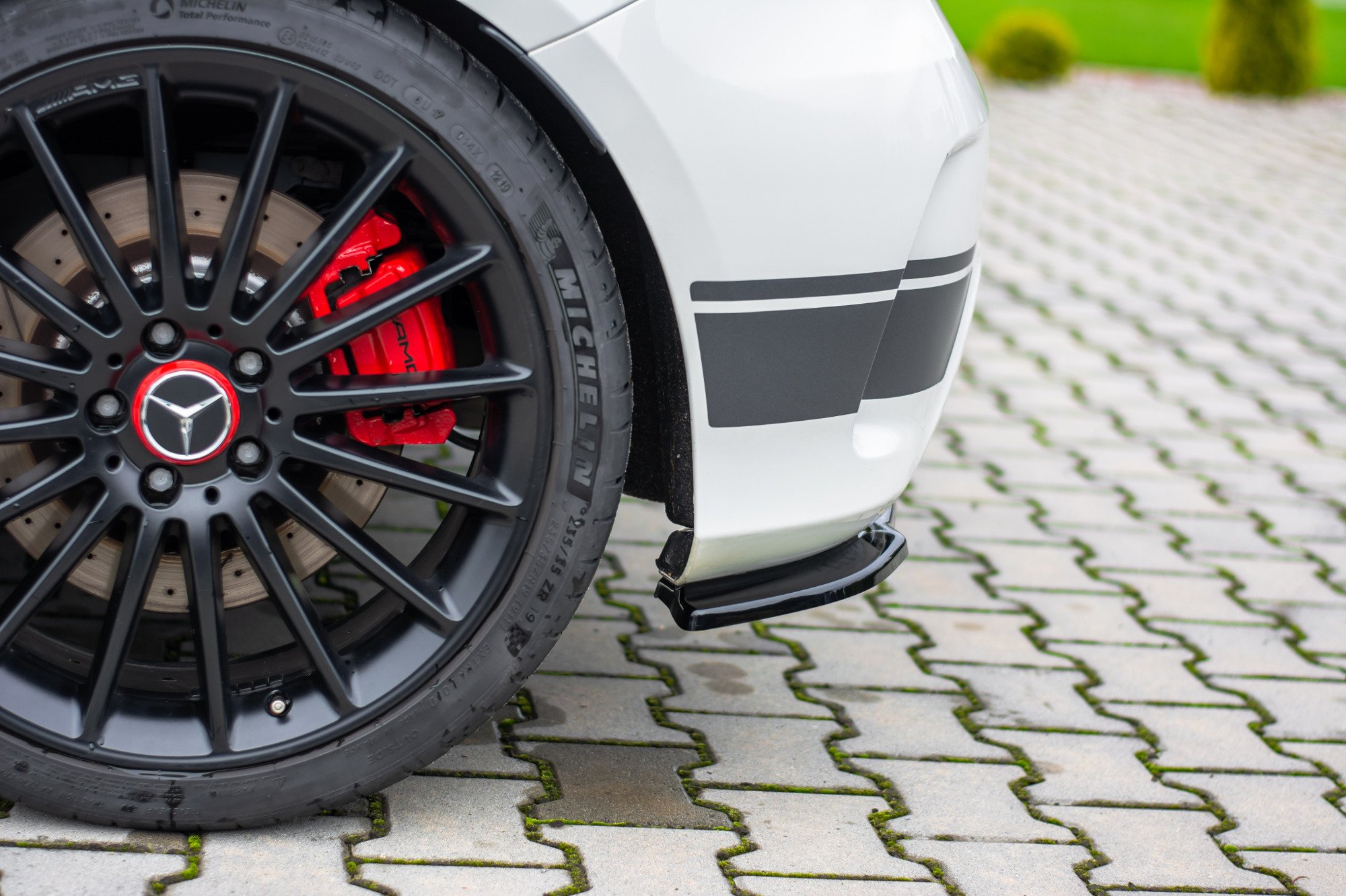 Maxton Heck Ansatz Flaps Diffusor für Mercedes A45 AMG W176 schwarz Hochglanz