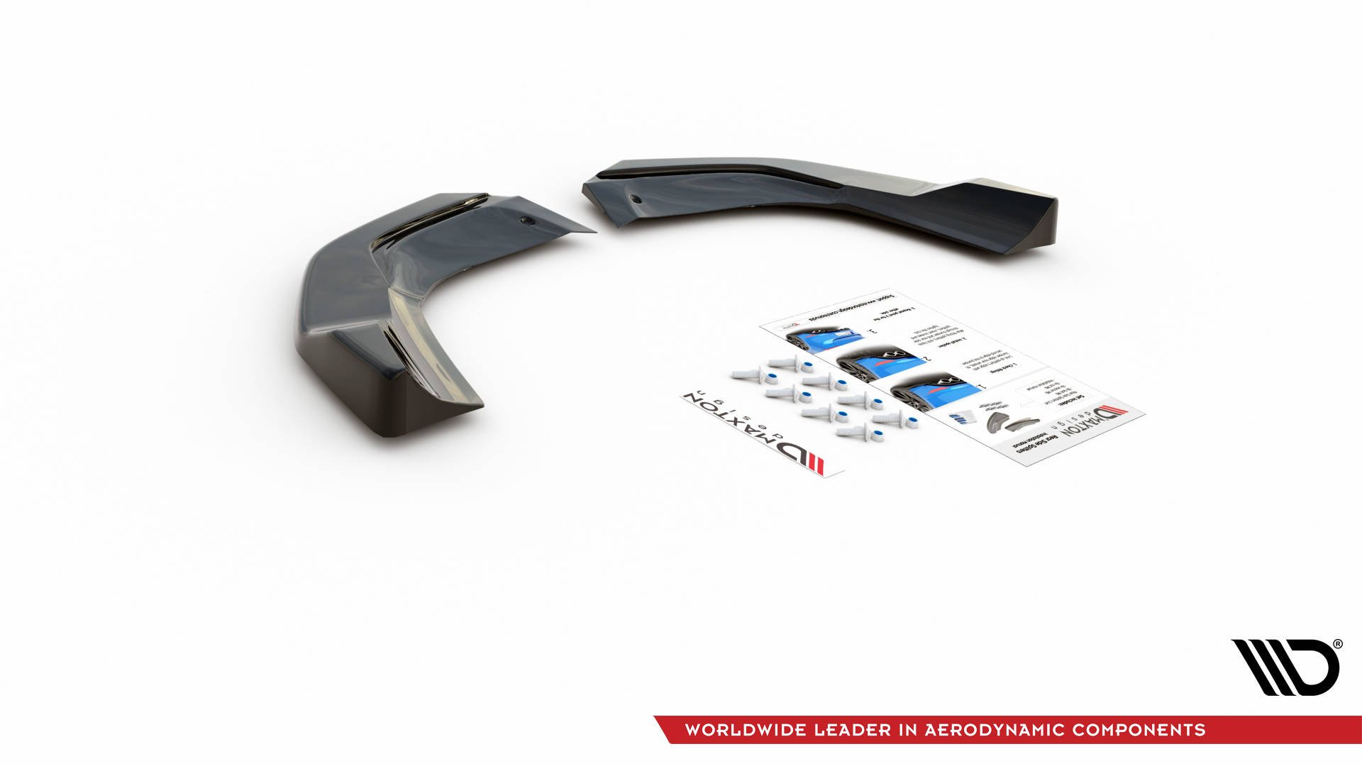 Maxton Heck Ansatz Flaps Diffusor für Mercedes-AMG A 45 S Aero Pack W177 schwarz Hochglanz