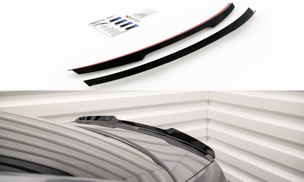 Maxton Spoiler CAP für Skoda Octavia Liftback Mk3 Facelift schwarz Hochglanz