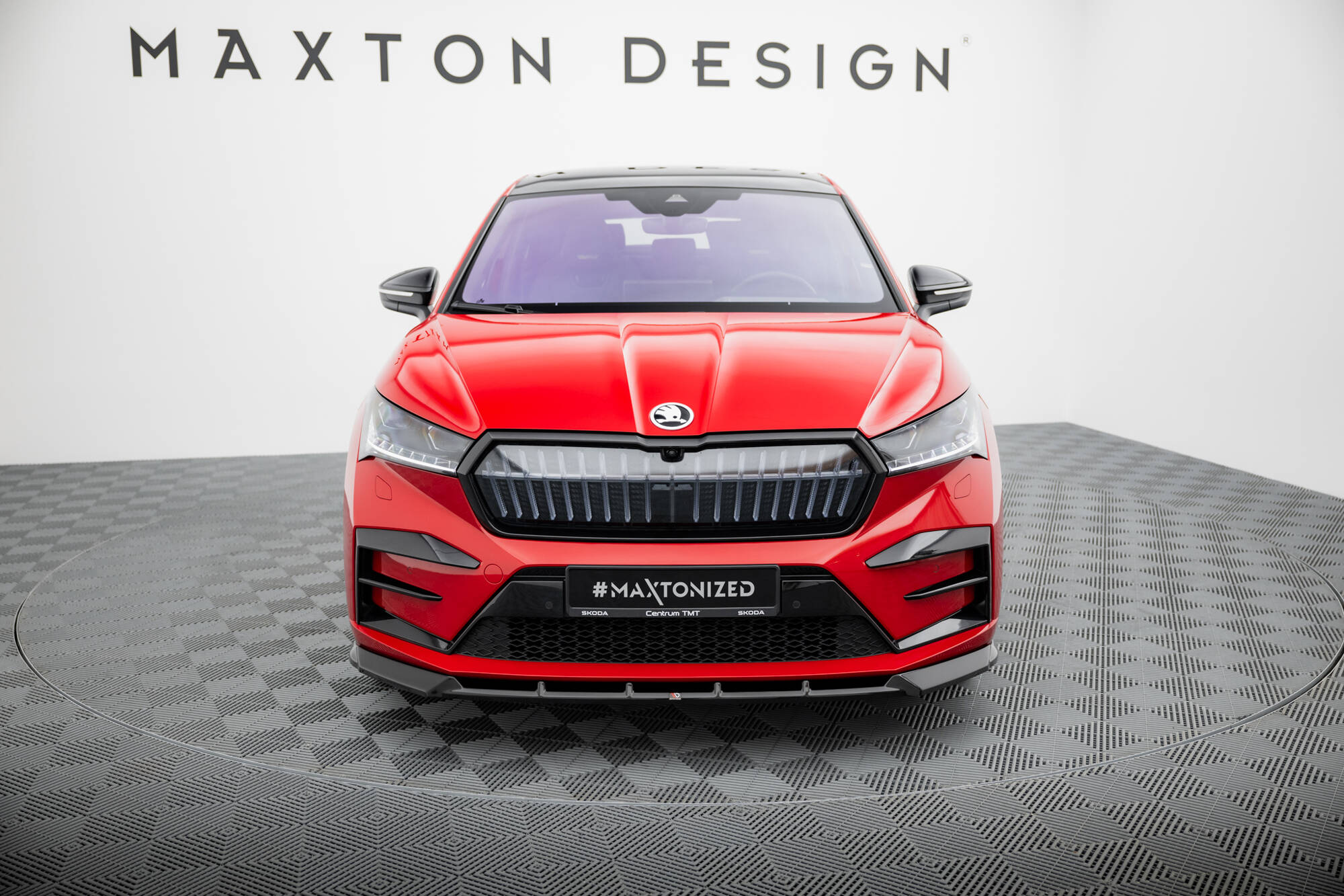 Maxton Front Ansatz für Skoda Enyaq Coupe iV RS  schwarz Hochglanz