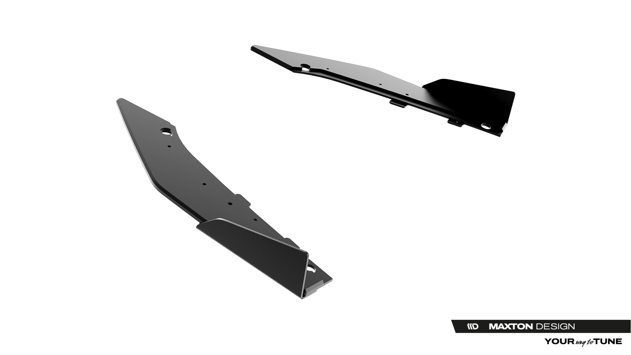 Maxton Street Pro Heck Ansatz Flaps Diffusor + Flaps für Cupra Leon ST Mk1 Facelift schwarz Hochglanz