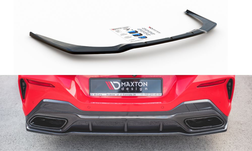 Maxton Mittlerer Diffusor Heck Ansatz für BMW 8 Coupe M-Paket G15 Carbon Look