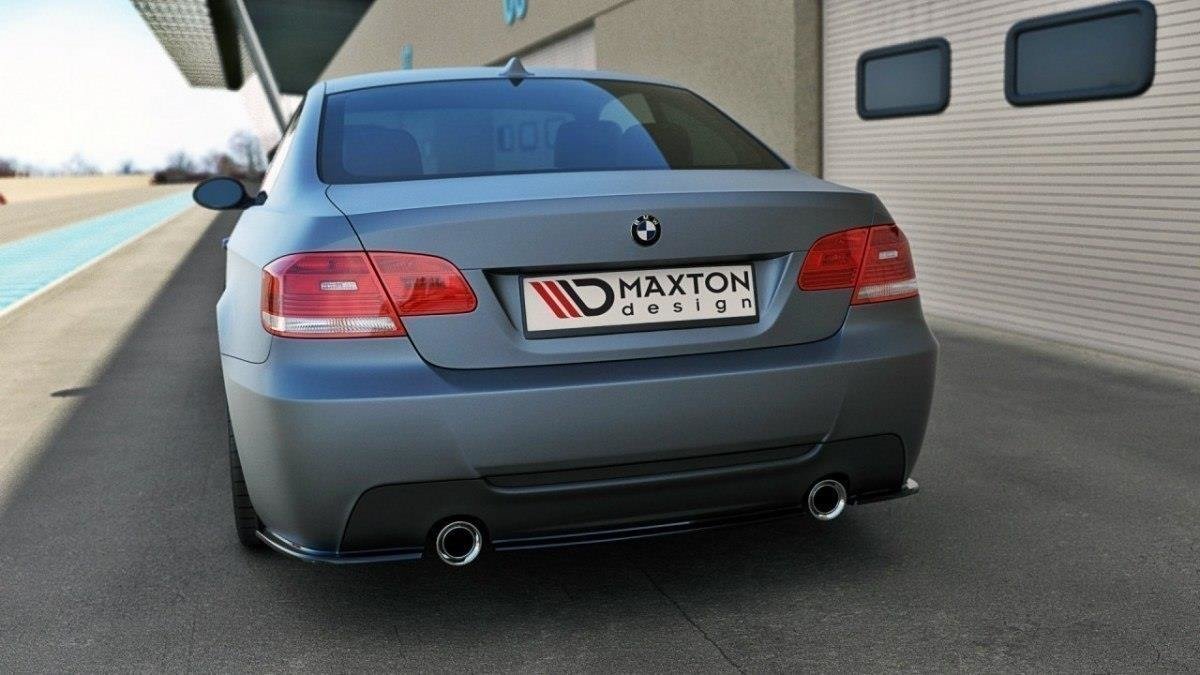 Maxton Heck Ansatz Flaps Diffusor für BMW 3er E92 M Paket schwarz Hochglanz