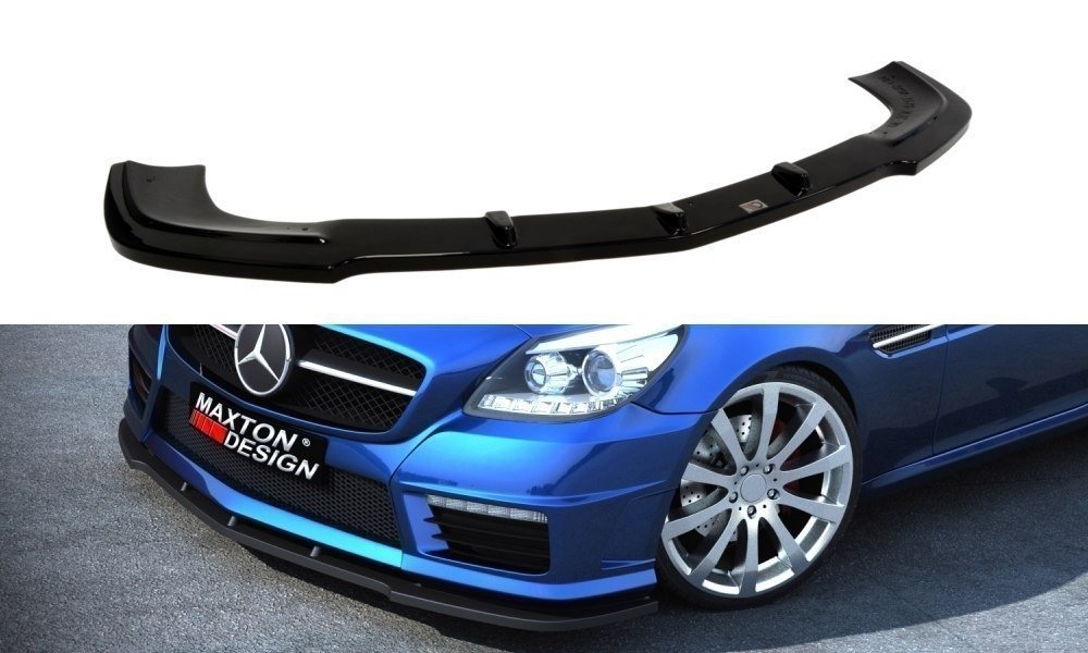 Maxton Front Ansatz für Mercedes-Benz SLK 55 AMG R172  schwarz Hochglanz