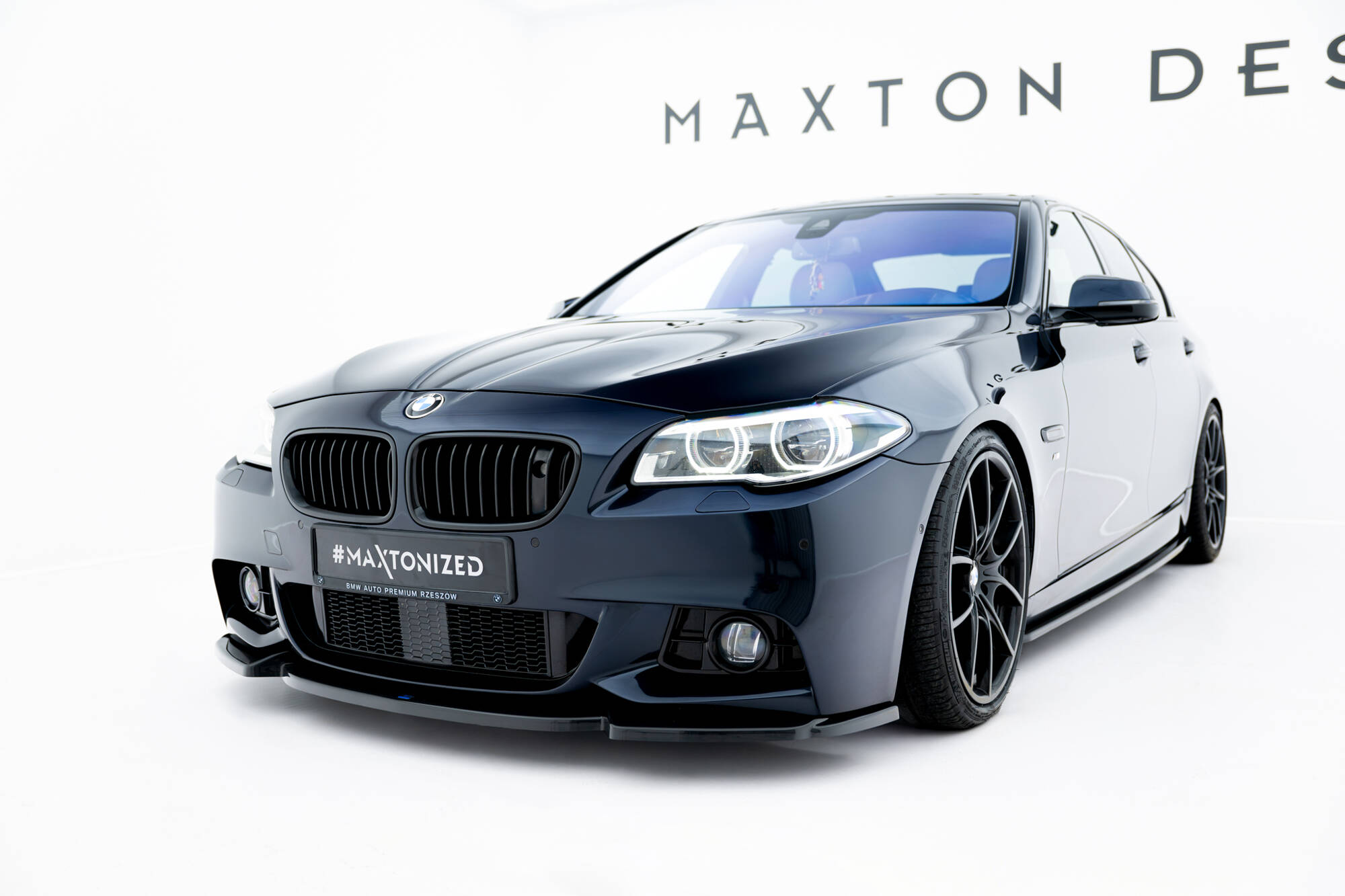 Maxton Front Ansatz V.3 für BMW 5er F10/F11 M-Paket schwarz Hochglanz