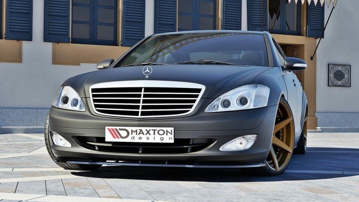 Maxton Front Ansatz für MERCEDES S-KLASSE W221 schwarz matt