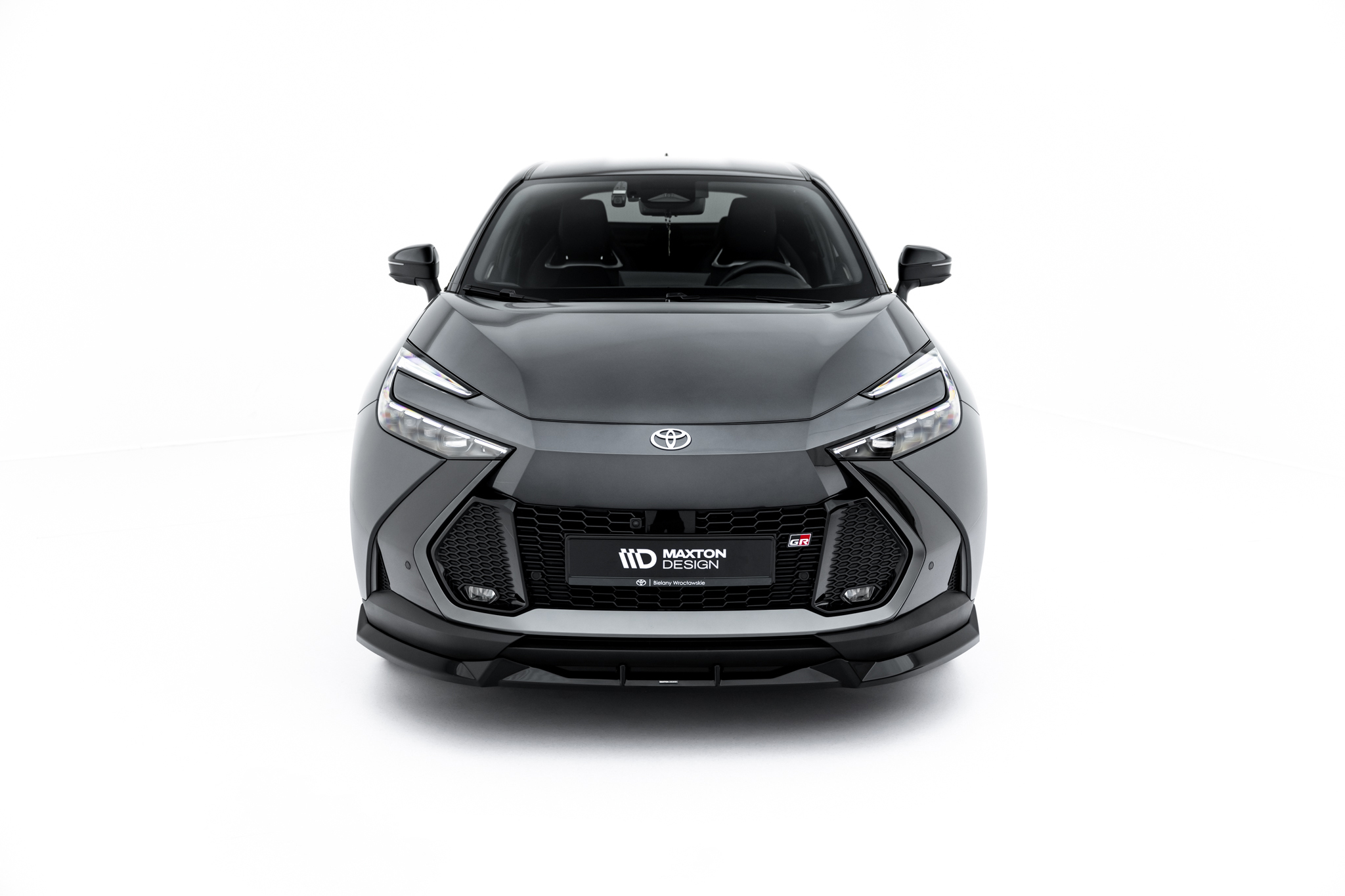 Maxton Front Ansatz für Toyota C-HR Mk2 schwarz Hochglanz