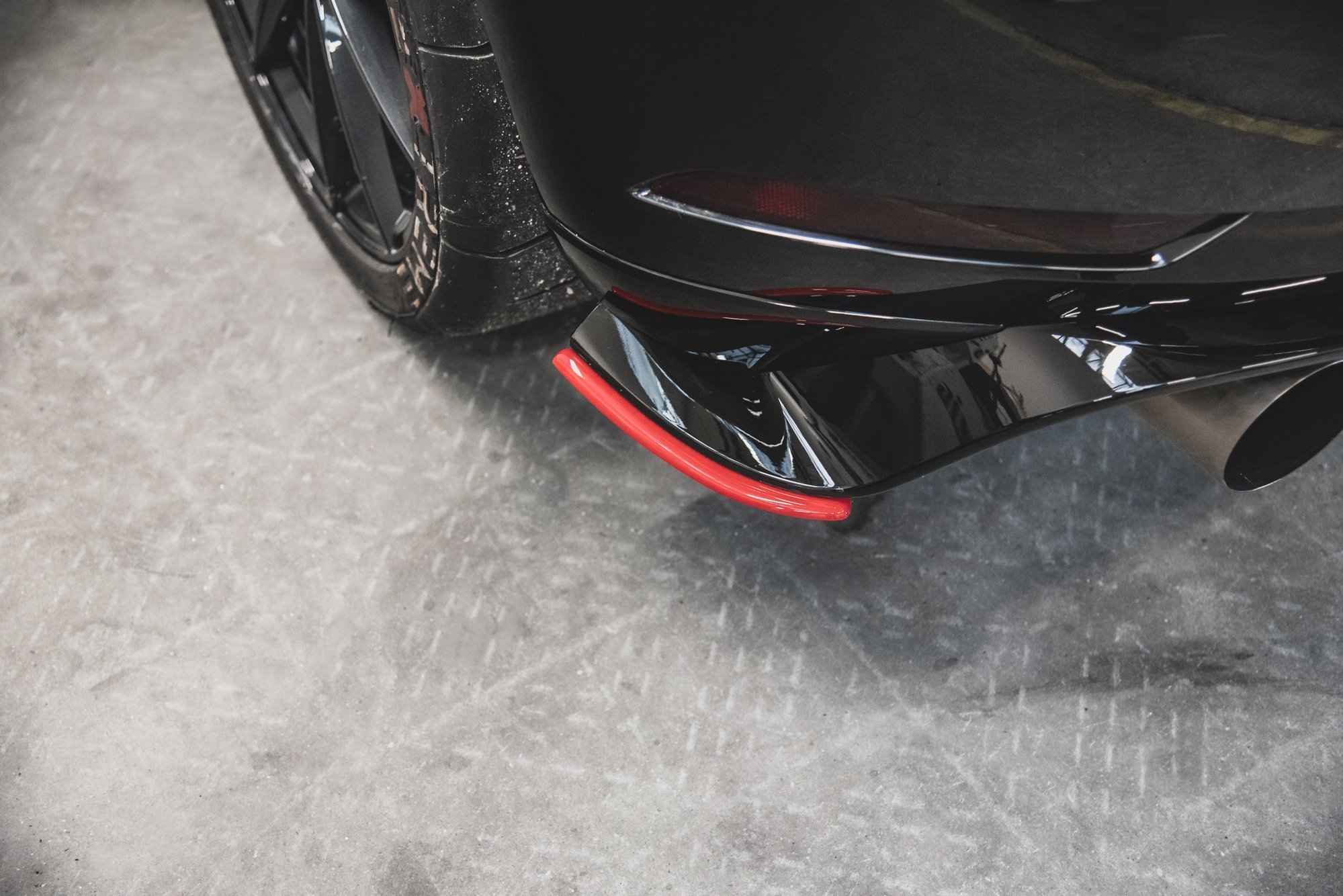 Maxton Heck Ansatz Flaps Diffusor passend für Golf 7 GTI TCR schwarz Hochglanz