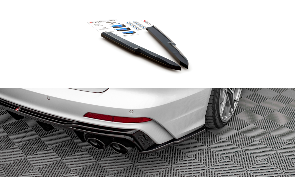 Maxton Heck Ansatz Flaps Diffusor für Audi A6 S-Line / S6 C8 / C8 Facelift schwarz Hochglanz