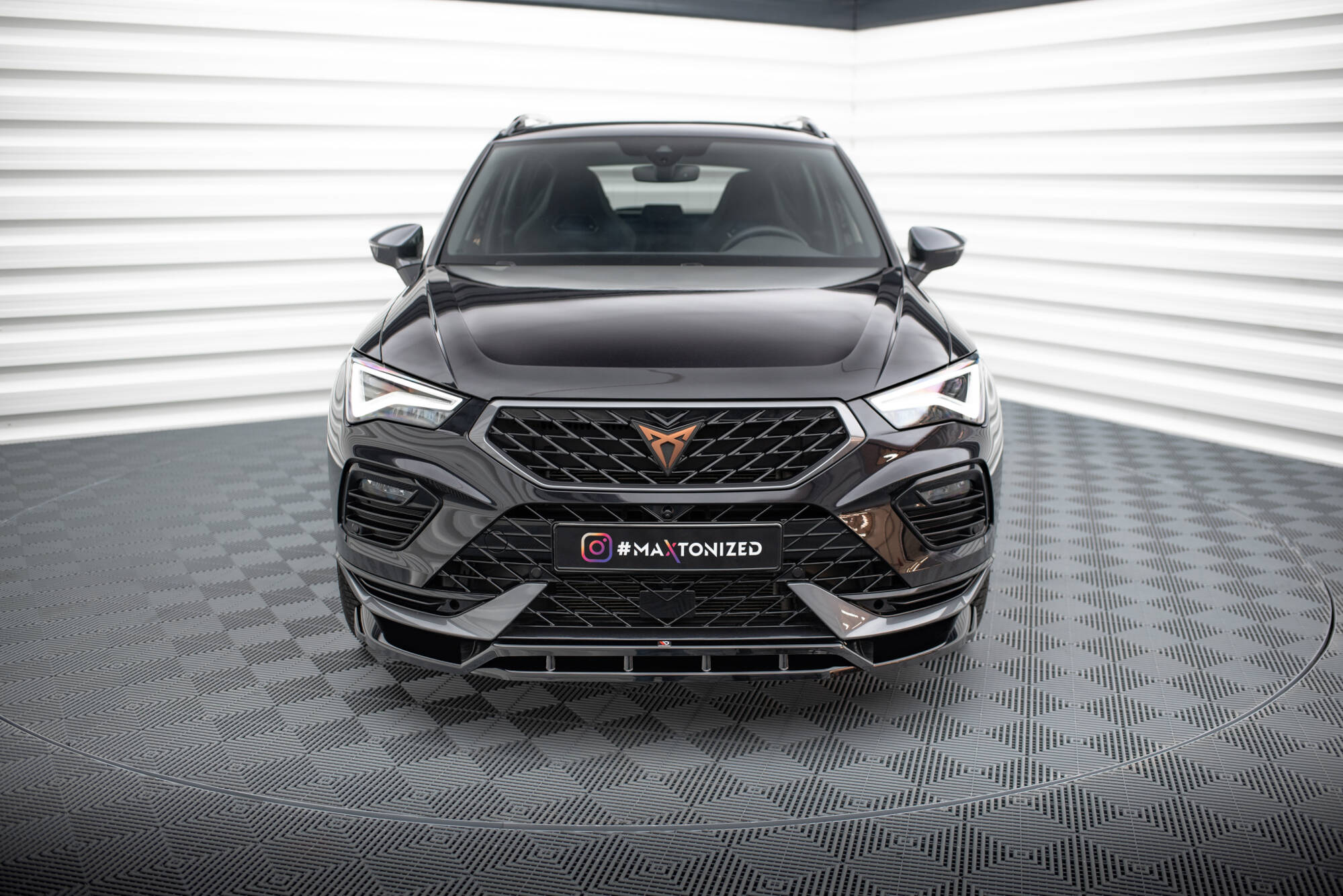 Maxton Front Ansatz für Cupra Ateca Mk1 Facelift schwarz Hochglanz