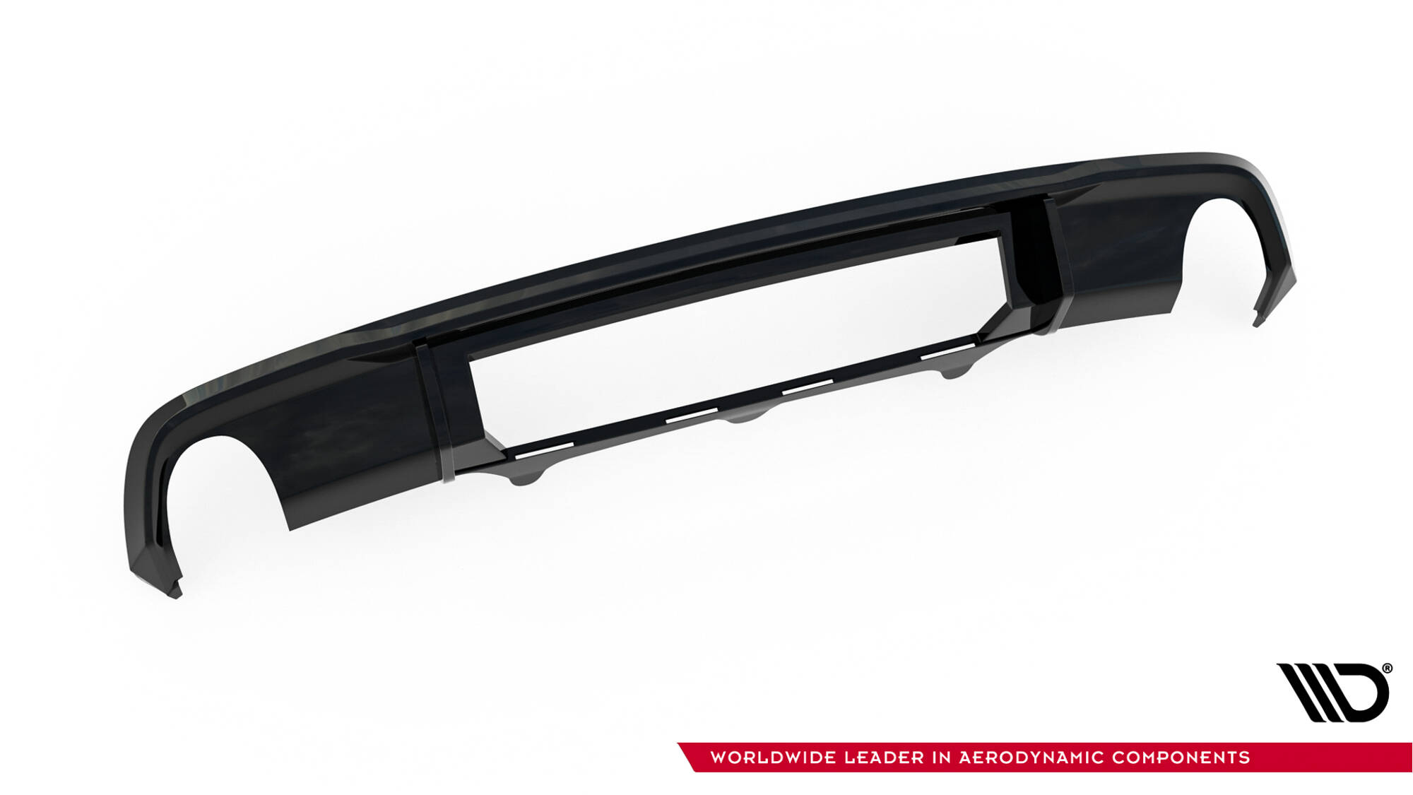 Maxton Diffusor Heck Ansatz für Audi A6 S-line Avant C7  schwarz Hochglanz