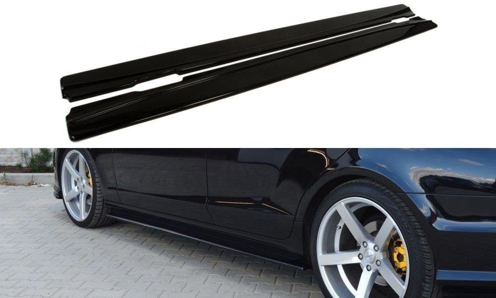Maxton Seitenschweller Ansatz für MERCEDES CLS C218 AMG LINE schwarz matt
