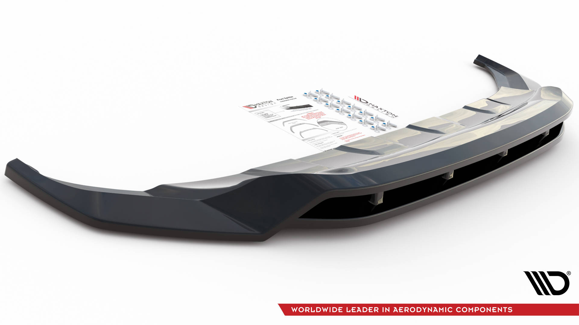 Maxton Front Ansatz für VW Touareg R-Line Mk3 schwarz Hochglanz