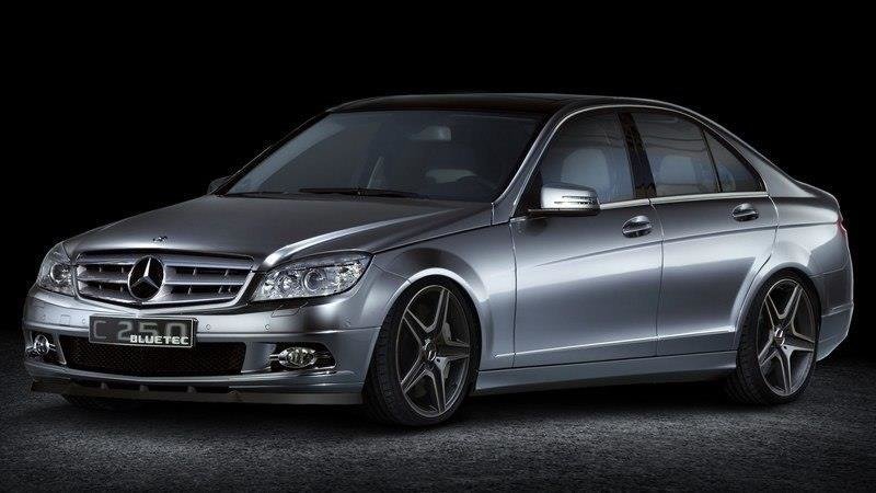Maxton Front Ansatz passend für C-KLASSE W204 VORFACELIFT schwarz Hochglanz