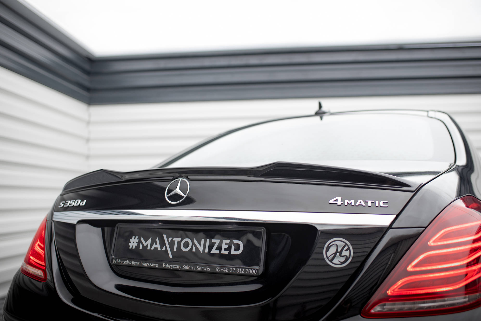 Maxton Spoiler CAP 3D für Mercedes-Benz S W222 / W222 Facelift schwarz Hochglanz