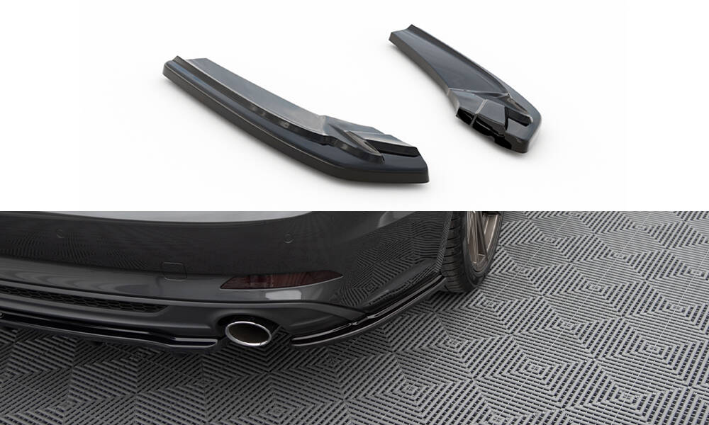 Maxton Heck Ansatz Flaps Diffusor für Audi A5 S-Line F5 Sportback  schwarz Hochglanz