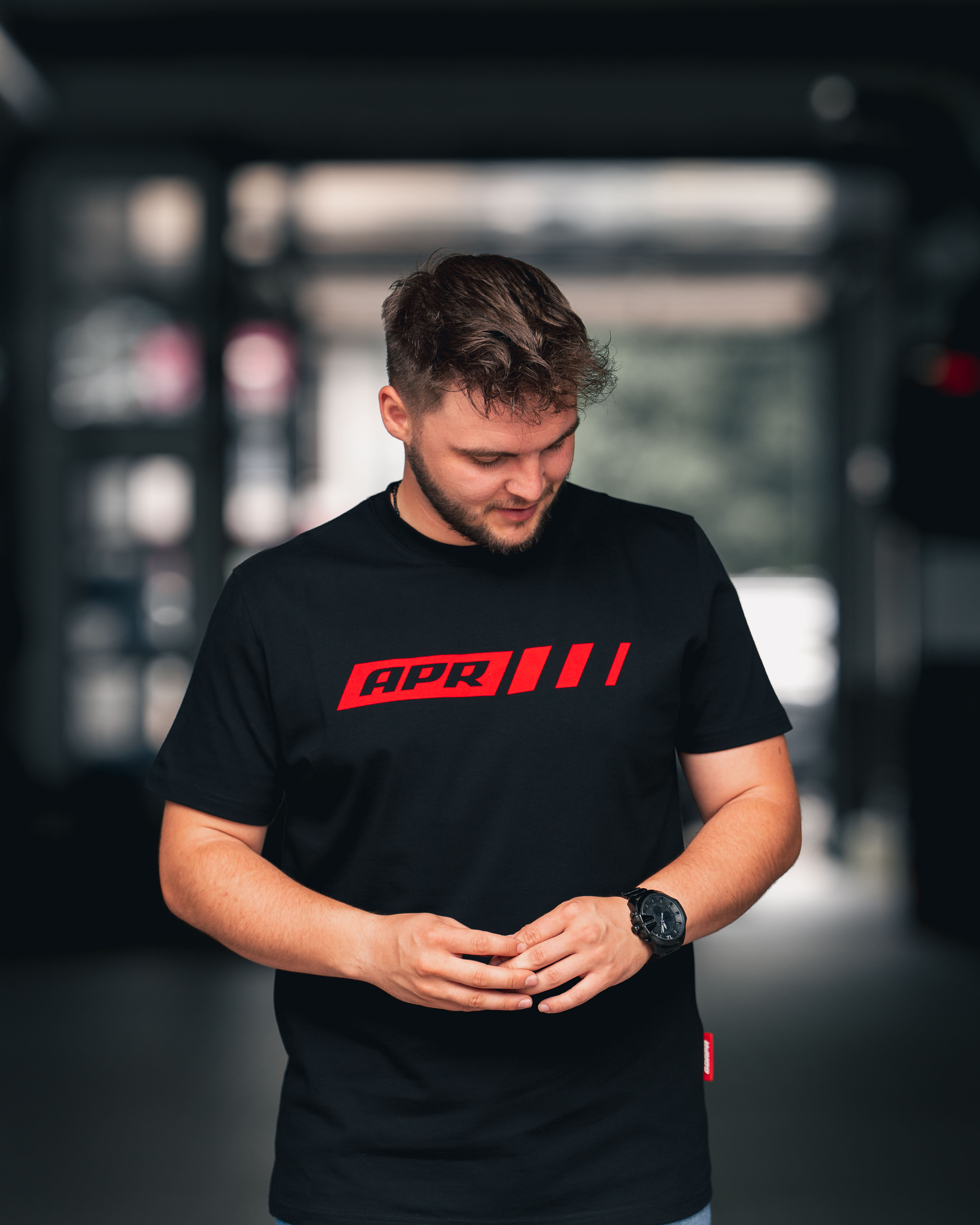 Premium APR Essentials T-Shirt Flock schwarz