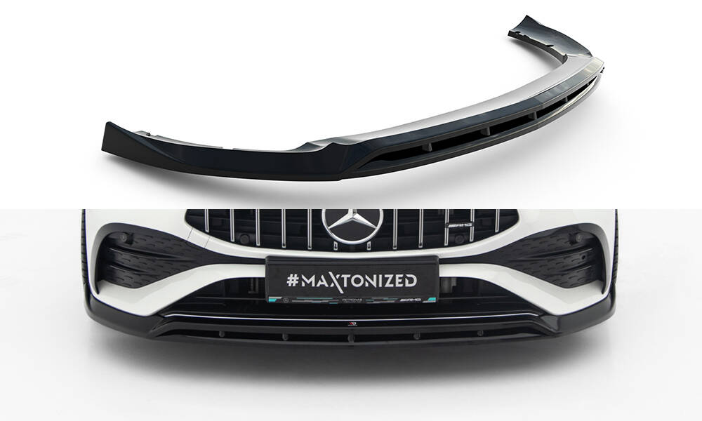 Maxton Front Ansatz für Mercedes-AMG CLA 35 Coupe / Shooting Brake C118 Facelift / X118 Facelift schwarz Hochglanz