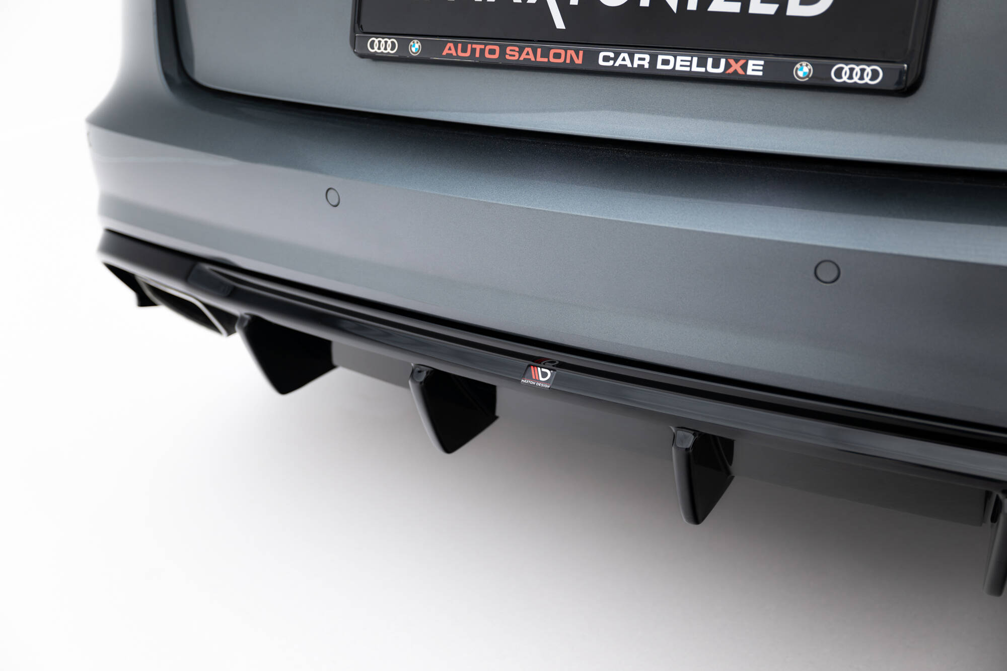 Maxton Diffusor Heck Ansatz V.2 für Audi A6 / A6 C7 S-line/ S6 C7 Facelift schwarz Hochglanz