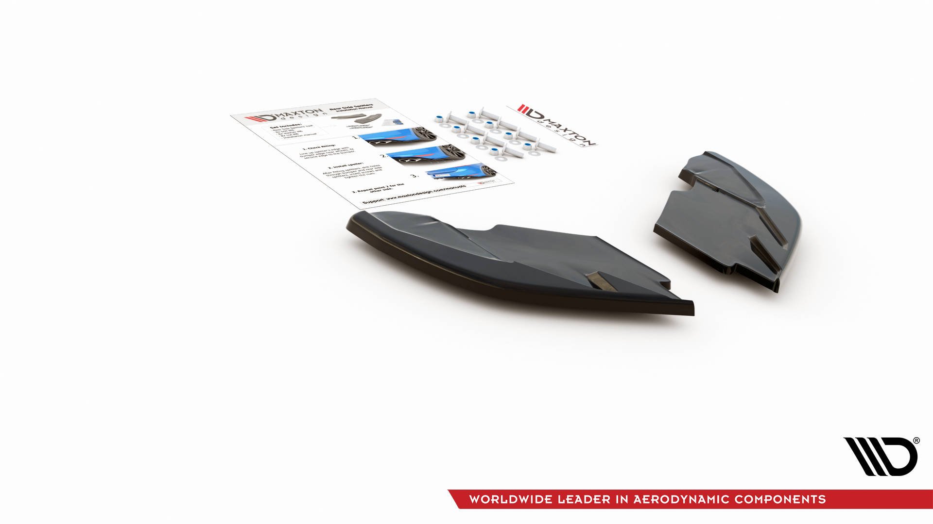Maxton Heck Ansatz Flaps Diffusor für SEAT Leon Mk3 FR Facelift schwarz Hochglanz