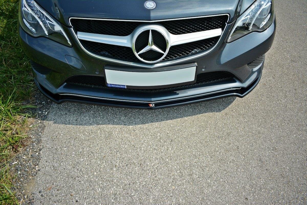 Maxton Front Ansatz V.1 passend für - Benz E Coupe / Cabrio C207 Facelift / A207 Facelit schwarz Hochglanz