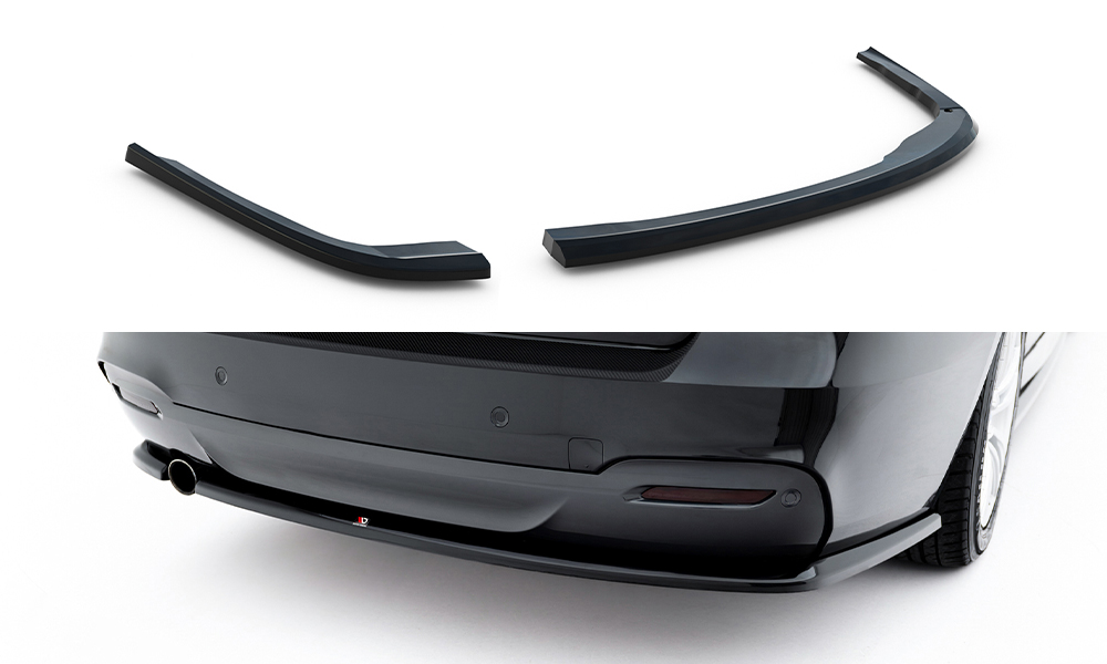 Maxton Heck Ansatz Flaps Diffusor V.2 für BMW 3er GT M-Paket F34 schwarz Hochglanz