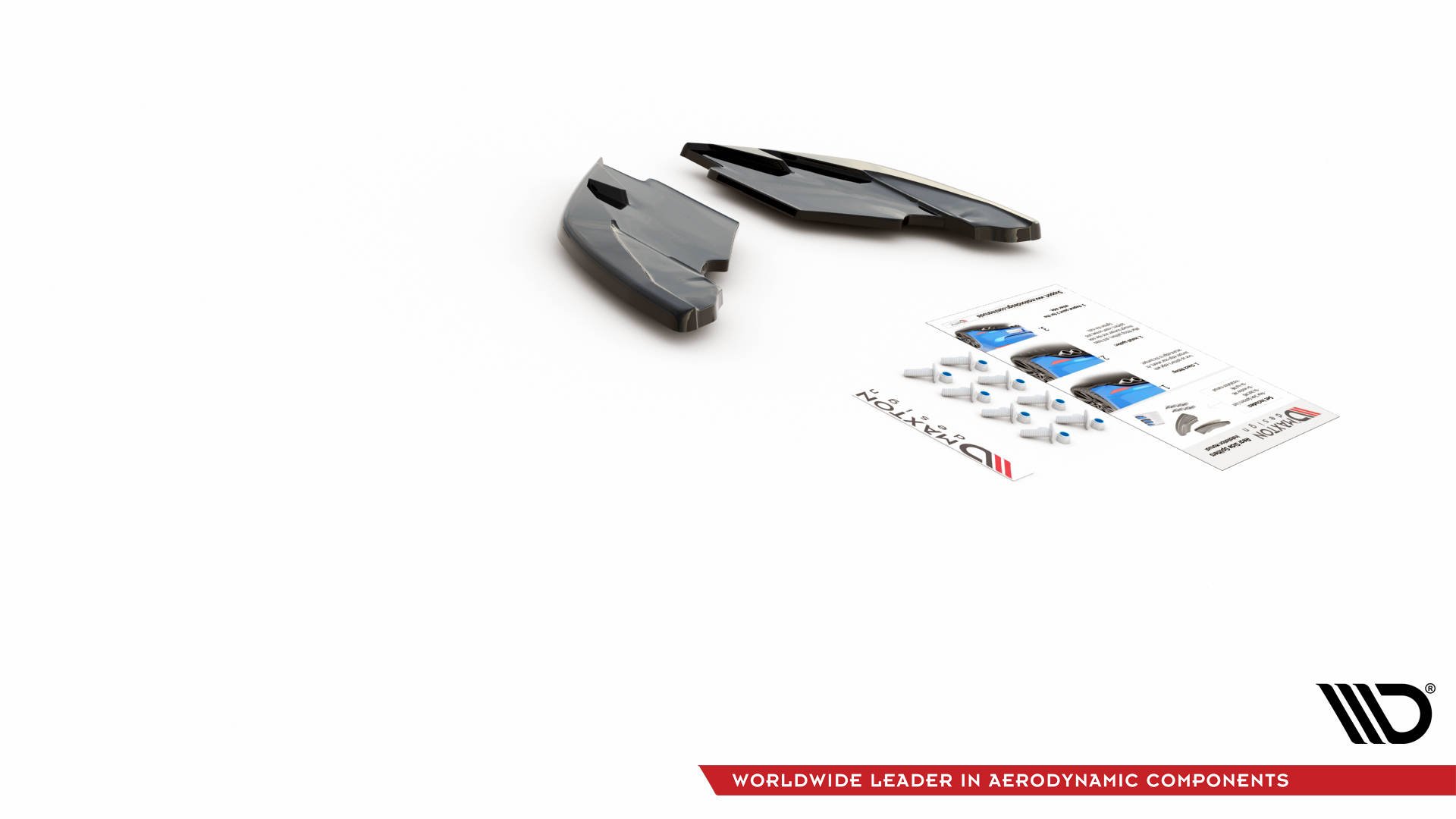 Maxton Heck Ansatz Flaps Diffusor für SEAT Leon Mk3 FR Facelift schwarz Hochglanz