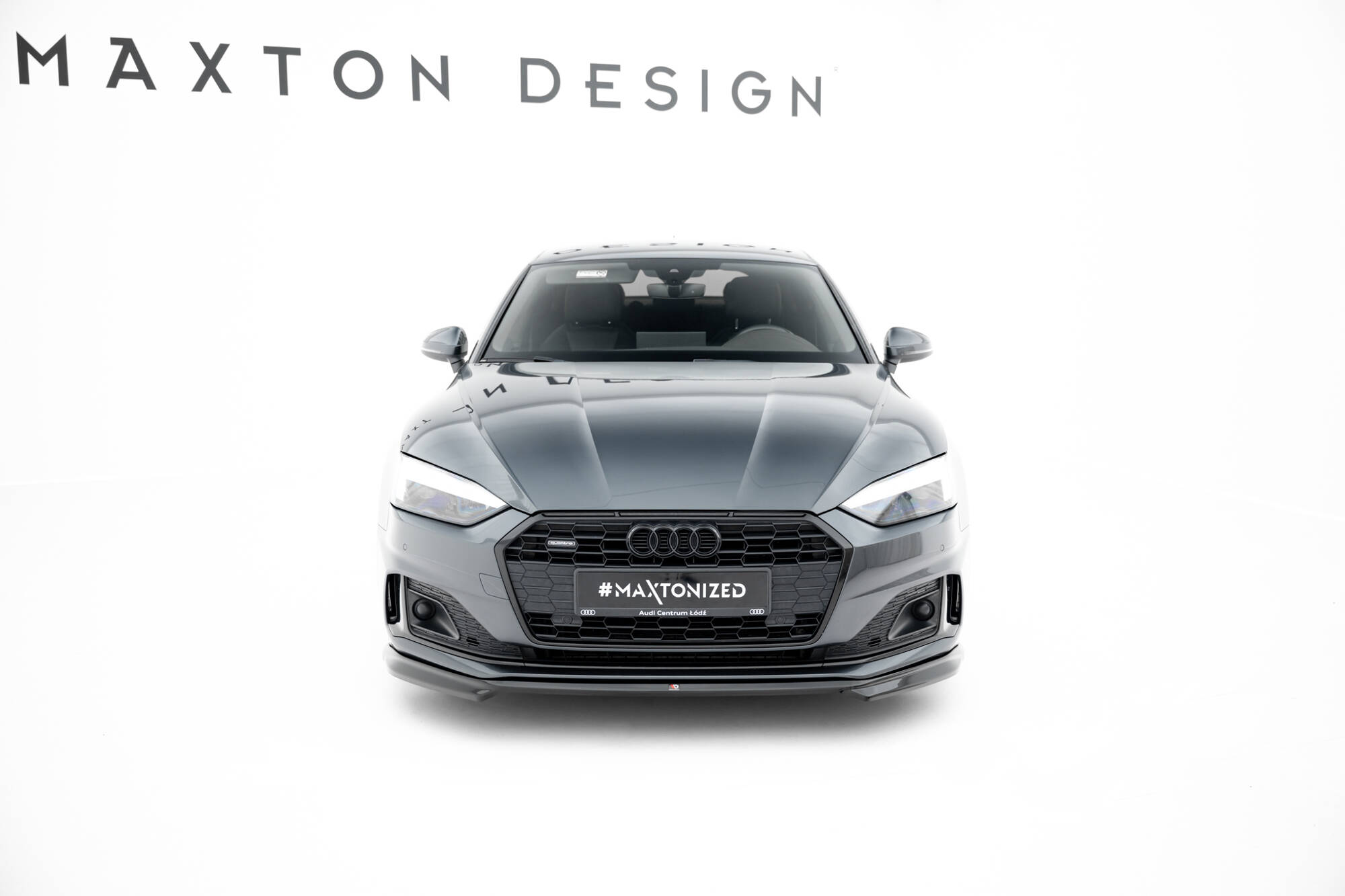 Maxton Front Ansatz V.1 passend für A5 F5 Facelift schwarz Hochglanz